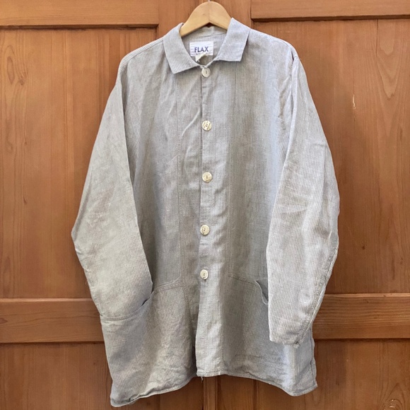 VINTAGE FLAX by Angelheart Placket Jacket Sz L - Picture 1 of 7